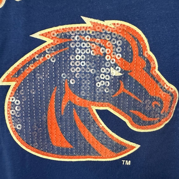Boise State Bronco Shirt Women’s XL Sequin Bronco - Picture 4 of 7